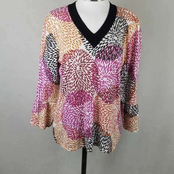 Cable & Gauge Tops - Cable & Gauge Top Blouse Size L Boho Long Sleeved
